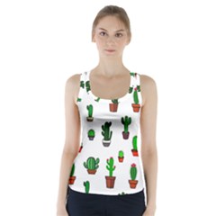 Cactus Plants Background Pattern Seamless Racer Back Sports Top