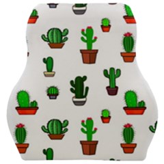 Cactus Plants Background Pattern Seamless Car Seat Velour Cushion  by Maspions