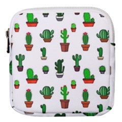 Cactus Plants Background Pattern Seamless Mini Square Pouch