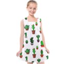 Cactus Plants Background Pattern Seamless Kids  Cross Back Dress View1