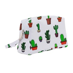 Cactus Plants Background Pattern Seamless Wristlet Pouch Bag (medium)