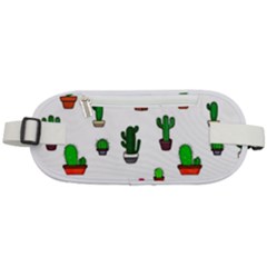 Cactus Plants Background Pattern Seamless Rounded Waist Pouch