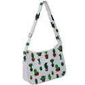 Cactus Plants Background Pattern Seamless Zip Up Shoulder Bag View1