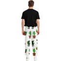 Cactus Plants Background Pattern Seamless Men s Elastic Waist Pants View2