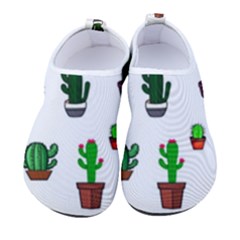 Cactus Plants Background Pattern Seamless Men s Sock-style Water Shoes