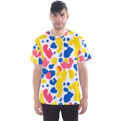 Colored Blots Painting Abstract Art Expression Creation Color Palette Paints Smears Experiments Mode Men s Sport Mesh T-shirt