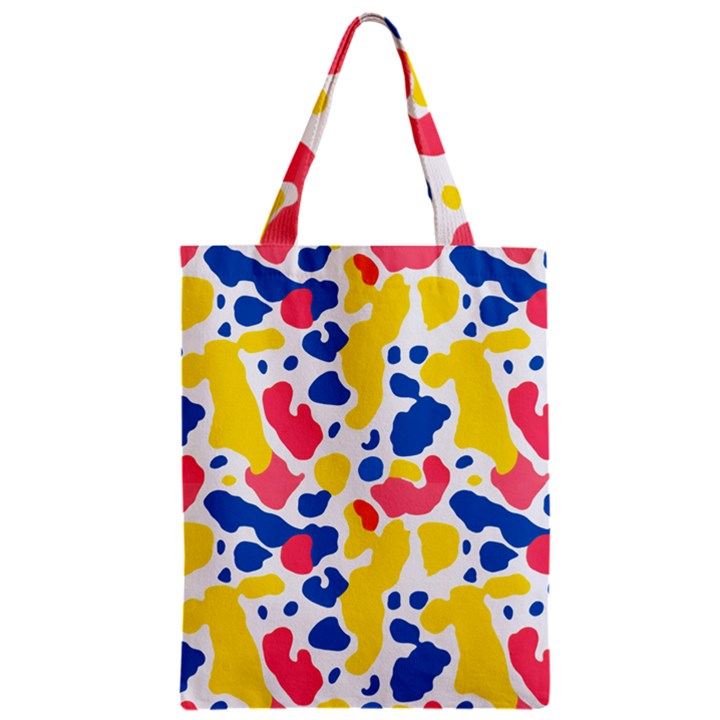 Colored Blots Painting Abstract Art Expression Creation Color Palette Paints Smears Experiments Mode Zipper Classic Tote Bag