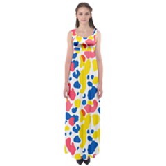 Colored Blots Painting Abstract Art Expression Creation Color Palette Paints Smears Experiments Mode Empire Waist Maxi Dress by Maspions