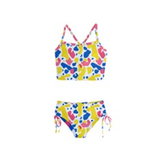 Colored Blots Painting Abstract Art Expression Creation Color Palette Paints Smears Experiments Mode Girls  Tankini Swimsuit