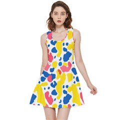 Colored Blots Painting Abstract Art Expression Creation Color Palette Paints Smears Experiments Mode Inside Out Reversible Sleeveless Dress