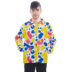 Colored Blots Painting Abstract Art Expression Creation Color Palette Paints Smears Experiments Mode Men s Half Zip Pullover