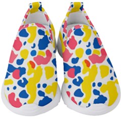 Colored Blots Painting Abstract Art Expression Creation Color Palette Paints Smears Experiments Mode Kids  Slip On Sneakers