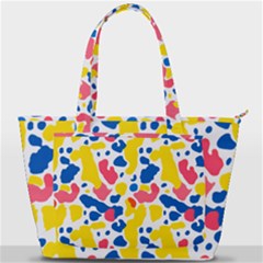 Colored Blots Painting Abstract Art Expression Creation Color Palette Paints Smears Experiments Mode Back Pocket Shoulder Bag 