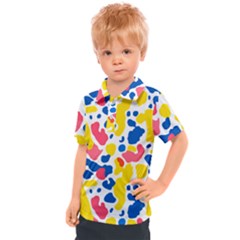 Colored Blots Painting Abstract Art Expression Creation Color Palette Paints Smears Experiments Mode Kids  Polo T-shirt