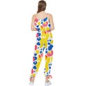 Colored Blots Painting Abstract Art Expression Creation Color Palette Paints Smears Experiments Mode Sleeveless Tie Ankle Chiffon Jumpsuit View2