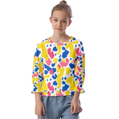 Colored Blots Painting Abstract Art Expression Creation Color Palette Paints Smears Experiments Mode Kids  Cuff Sleeve Top