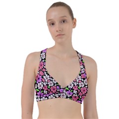 Flowers Floral Pattern Digital Texture Beautiful Sweetheart Sports Bra