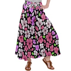 Flowers Floral Pattern Digital Texture Beautiful Women s Satin Palazzo Pants