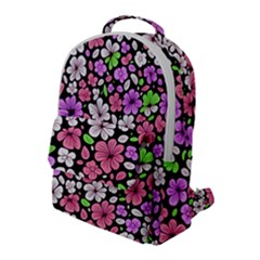 Flowers Floral Pattern Digital Texture Beautiful Flap Pocket Backpack (large)