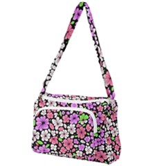 Flowers Floral Pattern Digital Texture Beautiful Front Pocket Crossbody Bag by Maspions