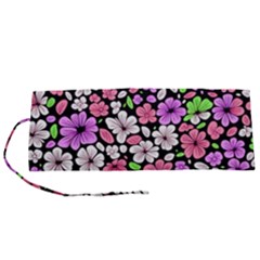 Flowers Floral Pattern Digital Texture Beautiful Roll Up Canvas Pencil Holder (s)