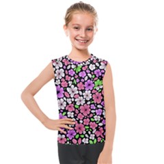 Flowers Floral Pattern Digital Texture Beautiful Kids  Mesh Tank Top