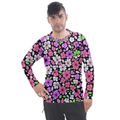 Flowers Floral Pattern Digital Texture Beautiful Men s Pique Long Sleeve T-shirt