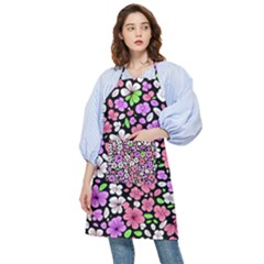 Flowers Floral Pattern Digital Texture Beautiful Pocket Apron