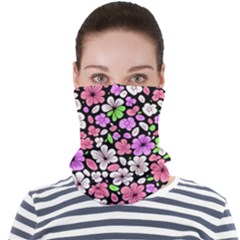 Flowers Floral Pattern Digital Texture Beautiful Face Seamless Bandana (adult)