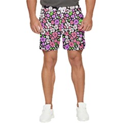 Flowers Floral Pattern Digital Texture Beautiful Men s Runner Shorts