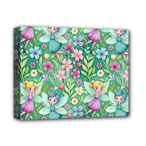 Fairies Fantasy Background Wallpaper Design Flowers Nature Colorful Deluxe Canvas 14  X 11  (stretched)