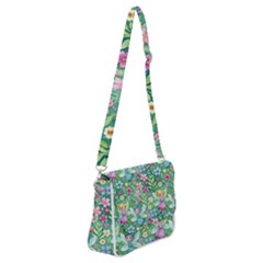 Fairies Fantasy Background Wallpaper Design Flowers Nature Colorful Shoulder Bag With Back Zipper