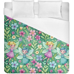 Fairies Fantasy Background Wallpaper Design Flowers Nature Colorful Duvet Cover (king Size) by Maspions