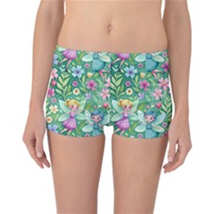 Fairies Fantasy Background Wallpaper Design Flowers Nature Colorful Reversible Boyleg Bikini Bottoms