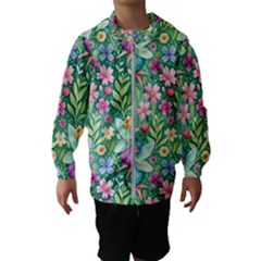 Fairies Fantasy Background Wallpaper Design Flowers Nature Colorful Kids  Hooded Windbreaker