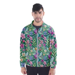 Fairies Fantasy Background Wallpaper Design Flowers Nature Colorful Men s Windbreaker