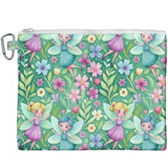 Fairies Fantasy Background Wallpaper Design Flowers Nature Colorful Canvas Cosmetic Bag (xxxl)