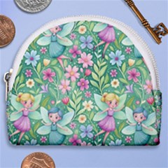 Fairies Fantasy Background Wallpaper Design Flowers Nature Colorful Horseshoe Style Canvas Pouch