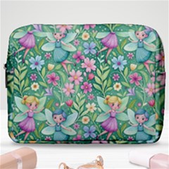 Fairies Fantasy Background Wallpaper Design Flowers Nature Colorful Make Up Pouch (large) by Maspions