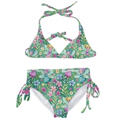 Fairies Fantasy Background Wallpaper Design Flowers Nature Colorful Kids  Classic Bikini Set