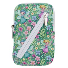 Fairies Fantasy Background Wallpaper Design Flowers Nature Colorful Belt Pouch Bag (small)