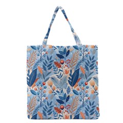 Berries Foliage Seasons Branches Seamless Background Nature Grocery Tote Bag