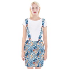 Berries Foliage Seasons Branches Seamless Background Nature Braces Suspender Skirt by Maspions