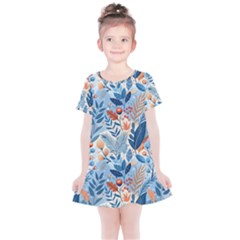 Berries Foliage Seasons Branches Seamless Background Nature Kids  Simple Cotton Dress by Maspions