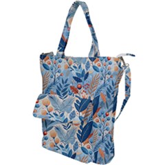 Berries Foliage Seasons Branches Seamless Background Nature Shoulder Tote Bag