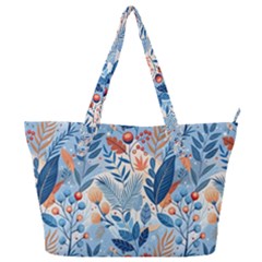 Berries Foliage Seasons Branches Seamless Background Nature Full Print Shoulder Bag