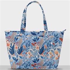 Berries Foliage Seasons Branches Seamless Background Nature Back Pocket Shoulder Bag 