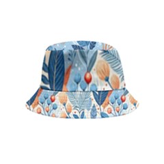 Berries Foliage Seasons Branches Seamless Background Nature Bucket Hat (kids)