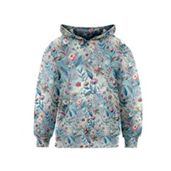 Floral Background Wallpaper Flowers Bouquet Leaves Herbarium Seamless Flora Bloom Kids  Pullover Hoodie by Maspions