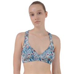 Floral Background Wallpaper Flowers Bouquet Leaves Herbarium Seamless Flora Bloom Sweetheart Sports Bra